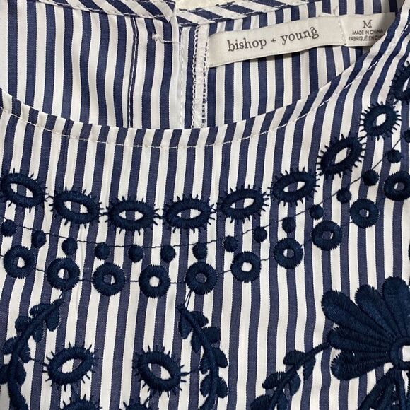 Bishop+young Striped Knot Front Shirt M - Picture 4 of 11